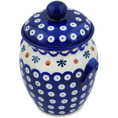 Jar with Lid and Handles 7"