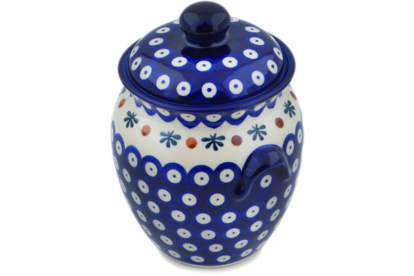 Jar with Lid and Handles 7"