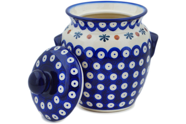 Jar with Lid and Handles 7"