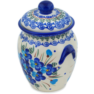 Jar with Lid and Handles 7"