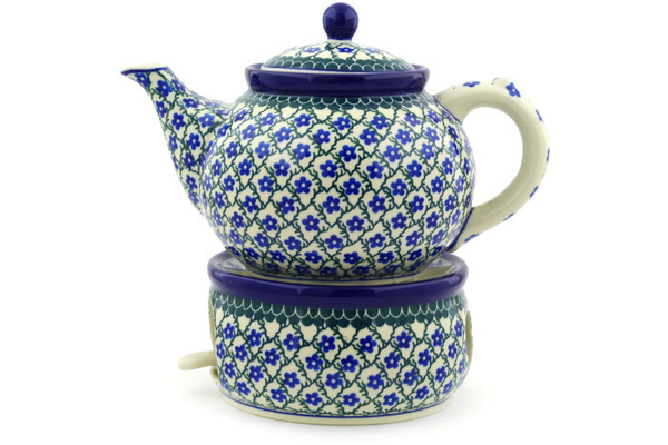 Tea or Coffee Pot with Heater 40 oz