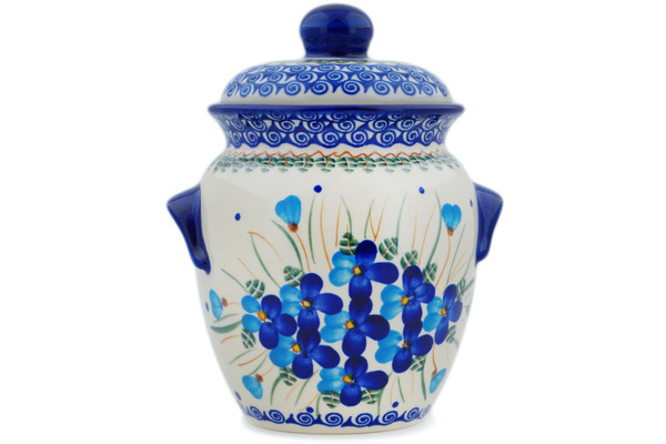 Jar with Lid and Handles 9"