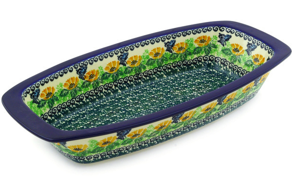 Oval Baker with Handles 14"