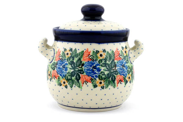 Jar with Lid and Handles 6"