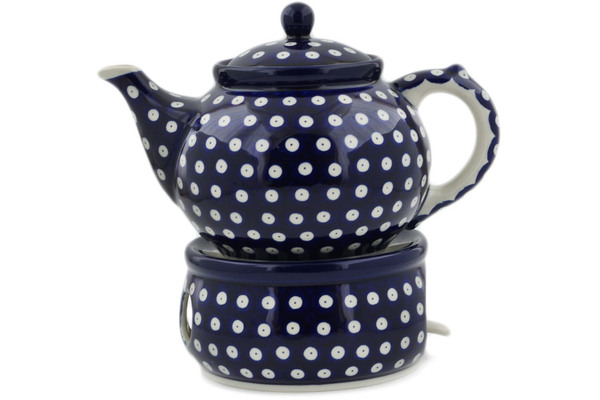 Tea or Coffee Pot with Heater 40 oz