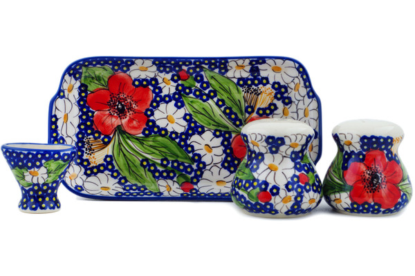 Salt and Pepper with Toothpick Holder 8"