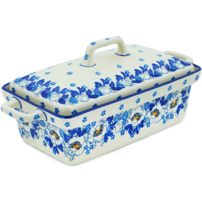 Jar with Lid and Handles 9"