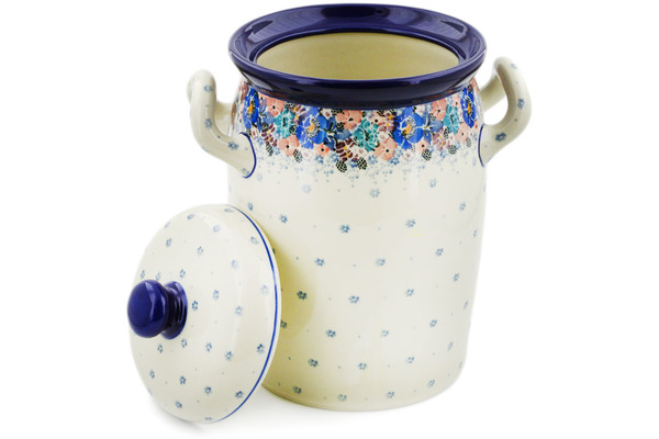 Jar with Lid and Handles 11"