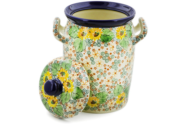 Jar with Lid and Handles 11"