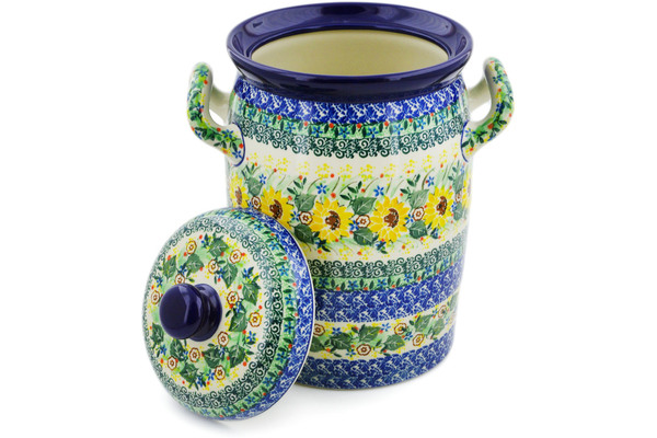 Jar with Lid and Handles 11"