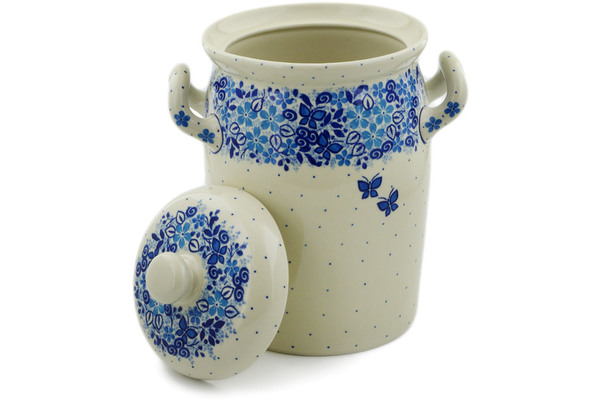 Jar with Lid and Handles 11"