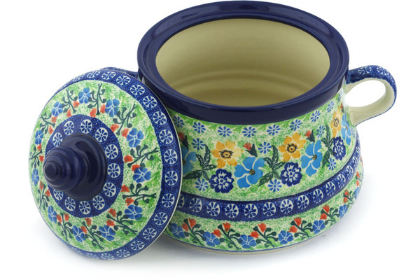 Jar with Lid and Handles 9"