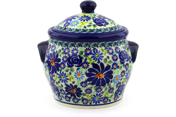 Jar with Lid and Handles 6"