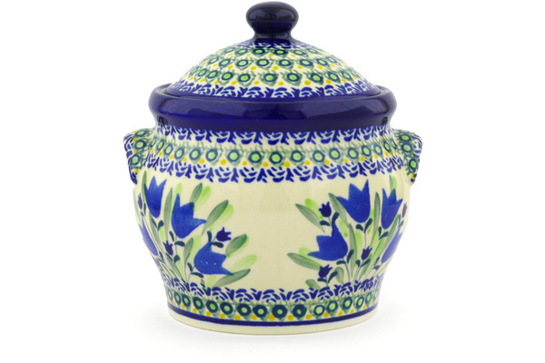 Jar with Lid and Handles 6"