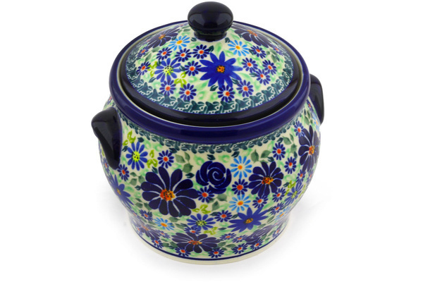 Jar with Lid and Handles 6"