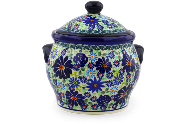 Jar with Lid and Handles 6"