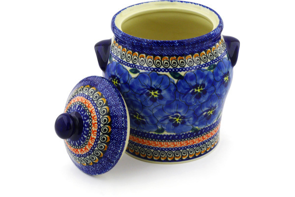 Jar with Lid and Handles 8"