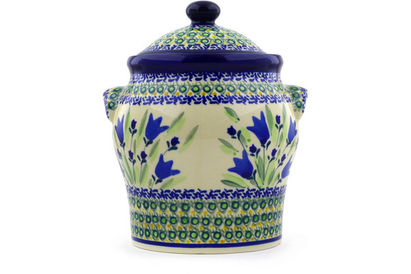 Jar with Lid and Handles 8"