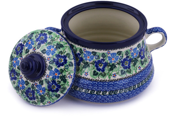 Jar with Lid and Handles 9"