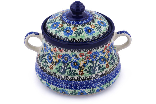 Jar with Lid and Handles 9"