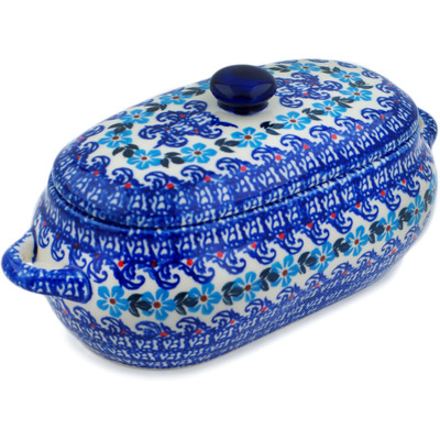 Jar with Lid and Handles 8"