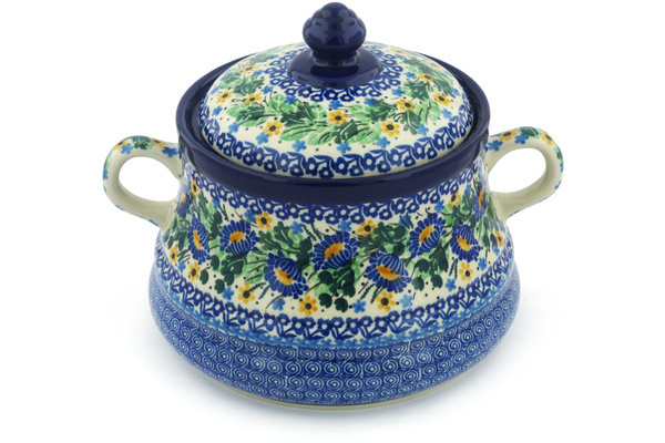 Jar with Lid and Handles 9"