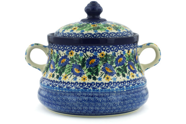 Jar with Lid and Handles 9"