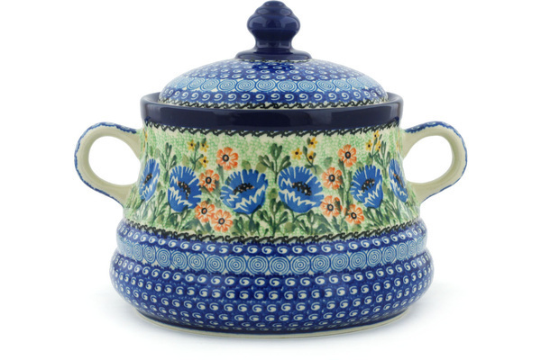 Jar with Lid and Handles 9"