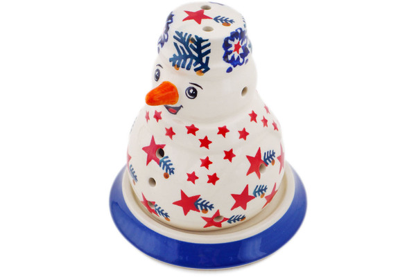 Snowman Candle Holder 5"