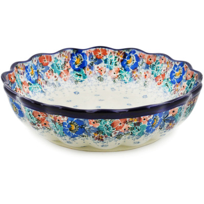 Scalloped Fluted Bowl 8"