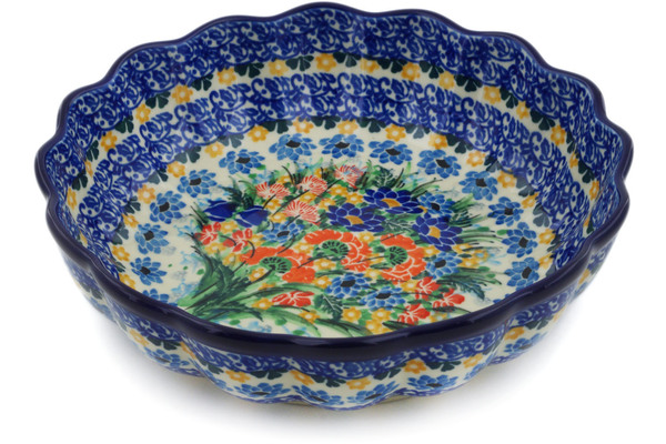 Scalloped Fluted Bowl 8"