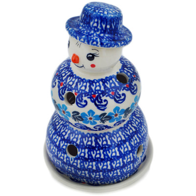 Snowman Candle Holder 7"