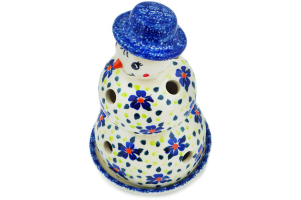 Snowman Candle Holder 7"