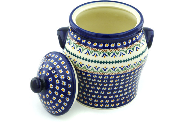 Jar with Lid and Handles 8"