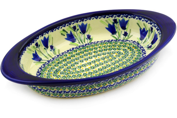 Oval Baker with Handles 13"