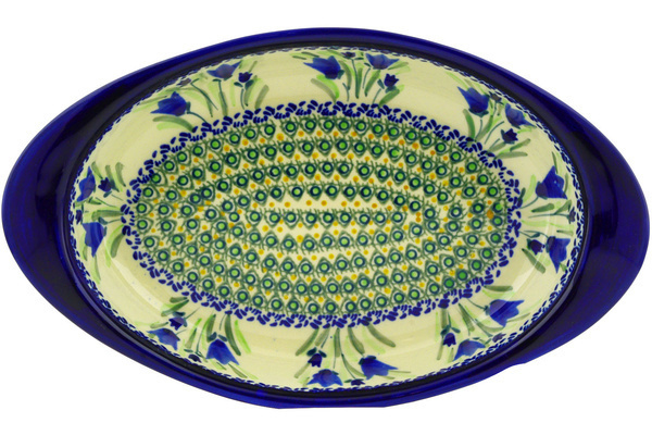 Oval Baker with Handles 13"