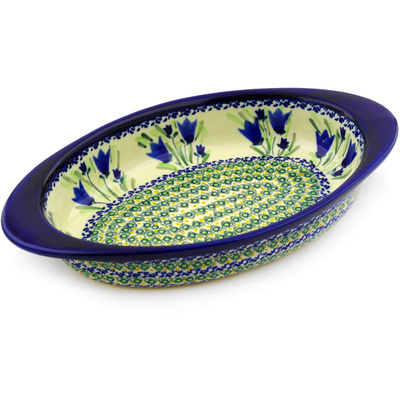 Oval Baker with Handles 13"