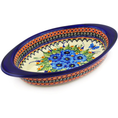 Oval Baker with Handles 13"