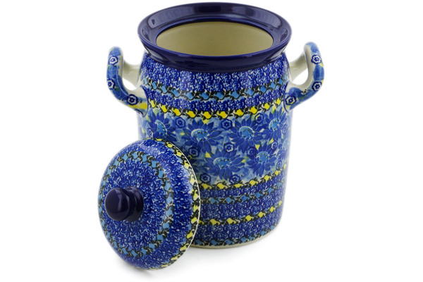 Jar with Lid and Handles 9"