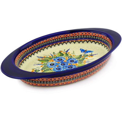 Oval Baker with Handles 17"