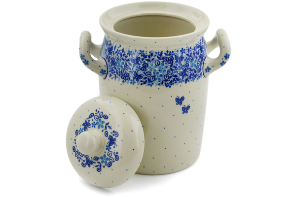 Jar with Lid and Handles 9"