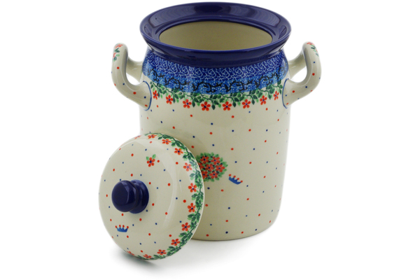 Jar with Lid and Handles 9"