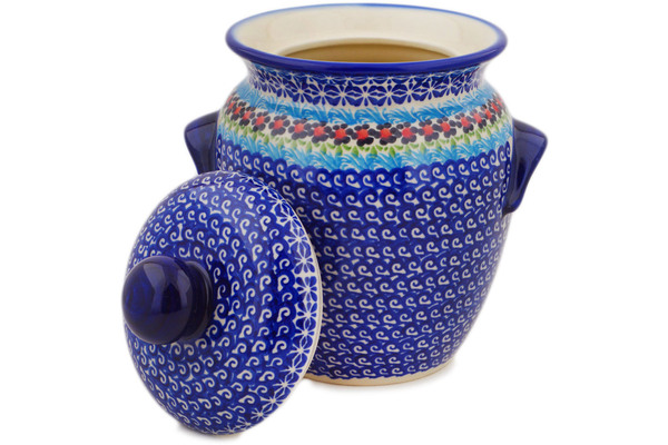 Jar with Lid and Handles 9"