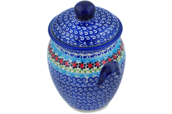 Jar with Lid and Handles 7"