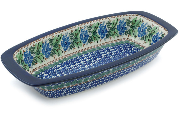 Oval Baker with Handles 14"