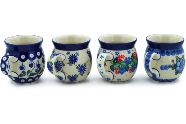 Set of Four 8 oz Bubble Mugs