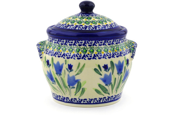 Jar with Lid and Handles 6"