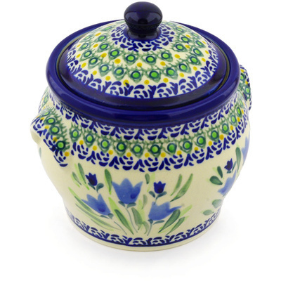 Jar with Lid and Handles 6"