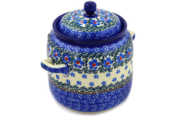 Jar with Lid and Handles 6"