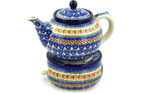 Tea or Coffee Pot with Heater 40 oz